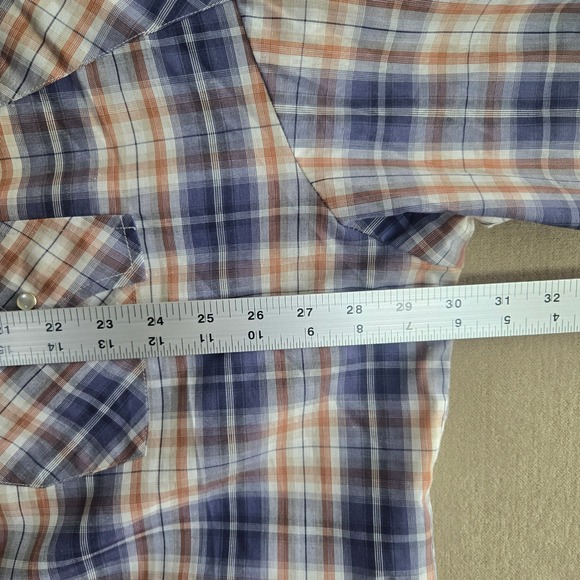 Ely Cattleman Men's Tall Western Plaid Long Sleeve‎ Shirt Cowboy 3XLT - Picture 4 of 8